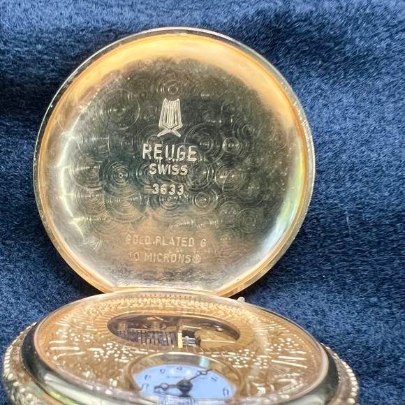 Reuge 10k Gold Plated Music Pocket Watch - Picture 6 of 7